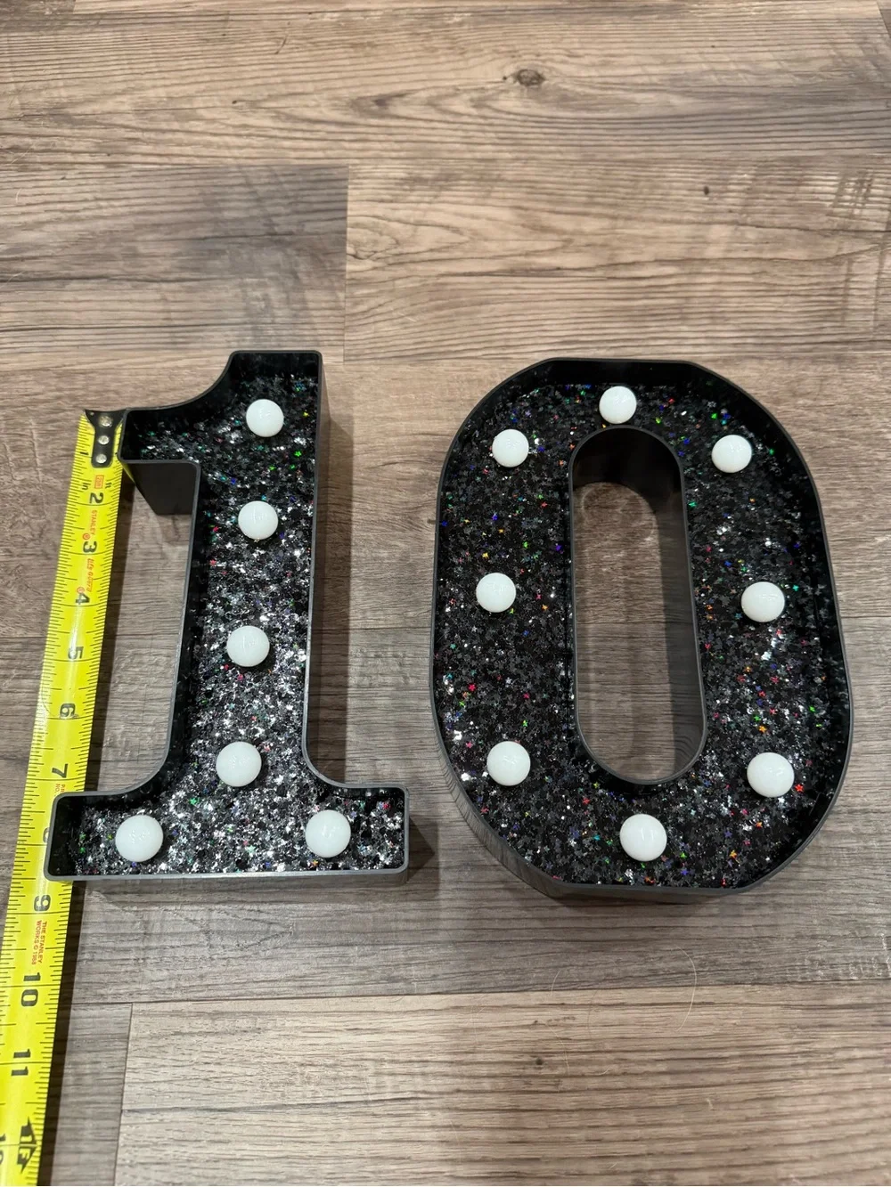 LED Glitter Marquee Number 